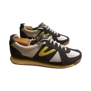 Tretorn Retro Athletic Sneakers in Black, Gray and Yellow